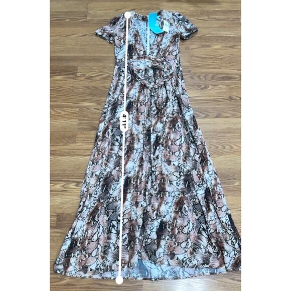 Melissa Odabash Viscose classic Lou Snake Long Dress size XS - Picture 5 of 12